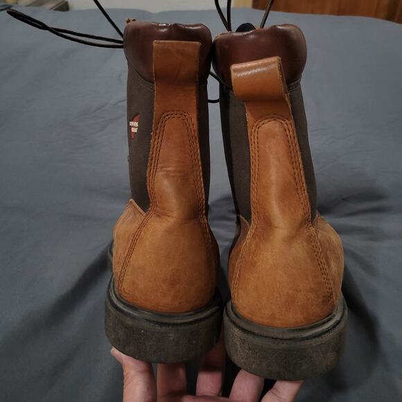 Red Wing 403 Boots Men 13 Moc Toe Leather And Canvas US 2005 Vintage Work Chore - Picture 7 of 10